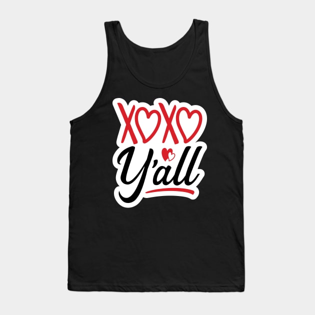 Valentine's Day Stickers - XOXO Y'all Tank Top by Lemonflowerlove